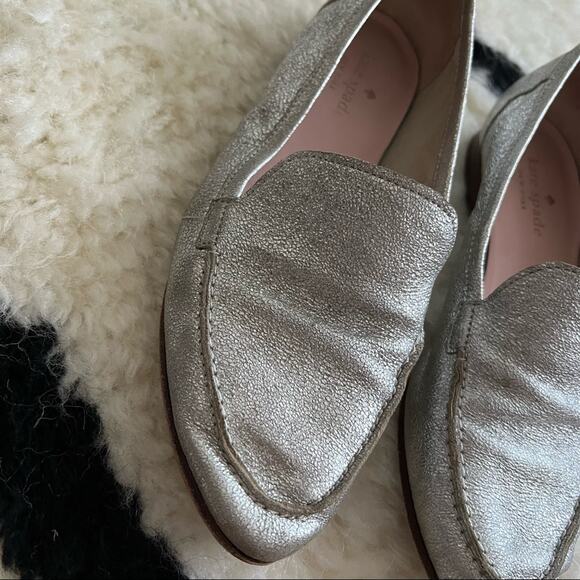 Kate Spade Carima Silver Metallic Loafers - Picture 5 of 12